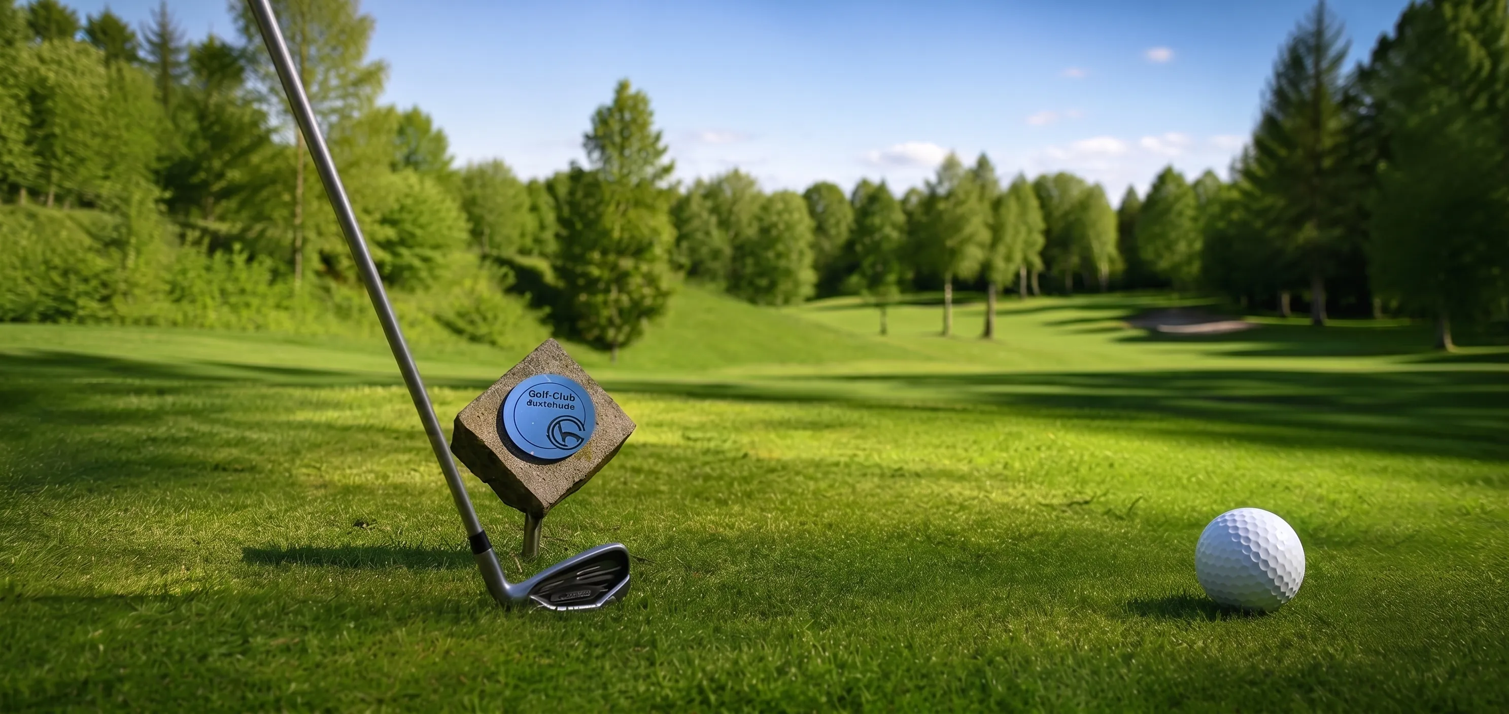 Sonniges Fairway mit Birken am Golf Club Buxtehude